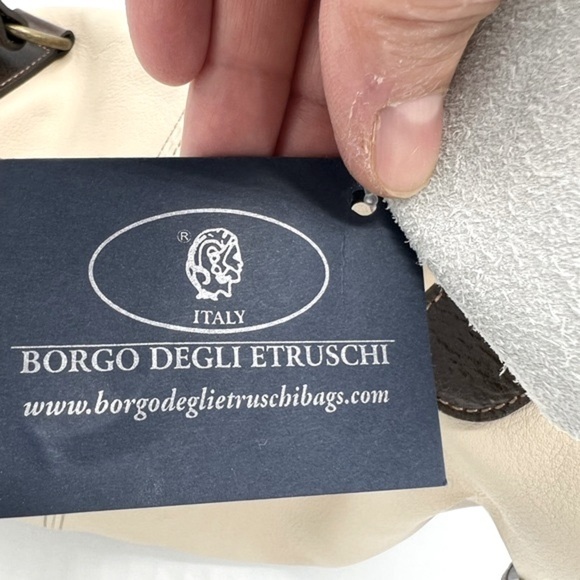 Borgo Degli Etruschi premium leather made in Italy handbag, large NWT - Picture 12 of 16